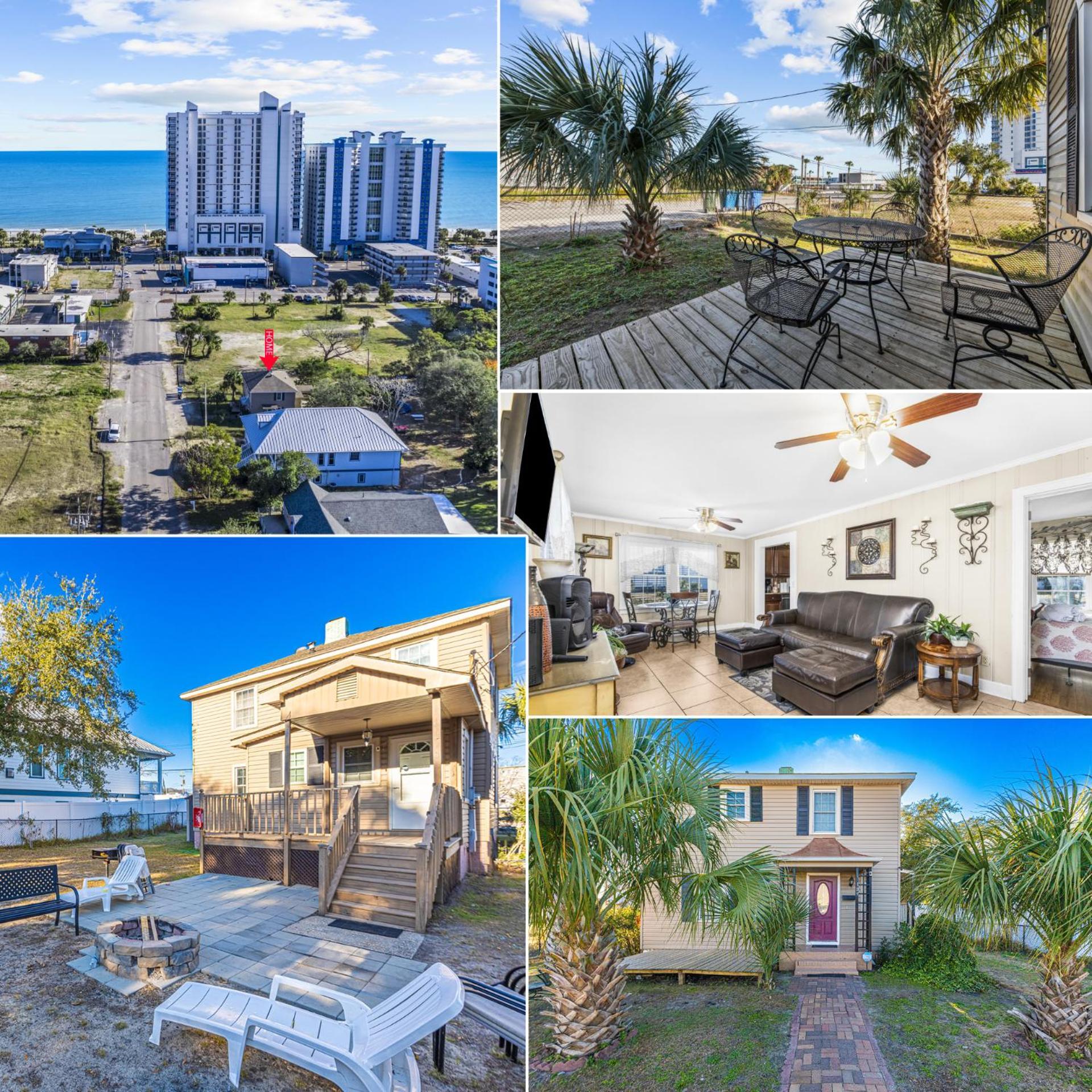 Dazzling Centrally Located Ocean View W 2 Kings, Huge Private Yard, 2 Decks, Firepit, Bbq Myrtle Beach Eksteriør bilde